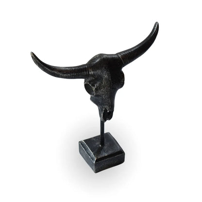 Bull horn sculpture decorative animal sculpture for modern home decor