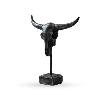 Bull horn sculpture decorative animal sculpture for modern home decor