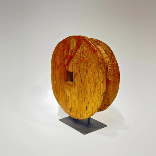 Chakradhara Wooden Wheel on Iron Stand
