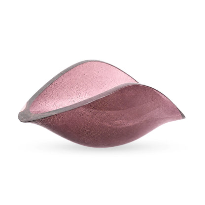 Cradle glass bowl sculptural pink decorative bowl for modern home interiors