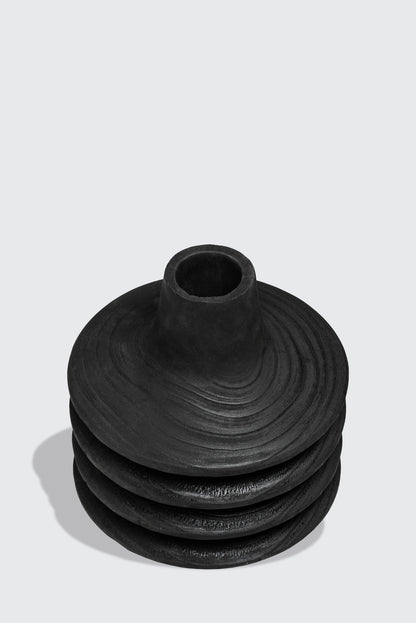 Pagoda Black Vase Set of 3