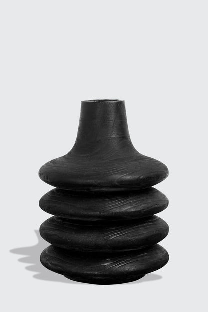 Pagoda Black Vase Set of 3