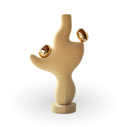 Desert bloom decorative vase polyresin fabric coated vase for modern home decor styling