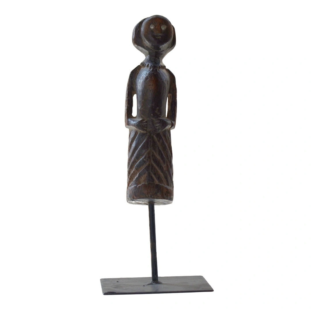 Dhruva wooden doll handcrafted tribal sculpture decor for modern home interiors