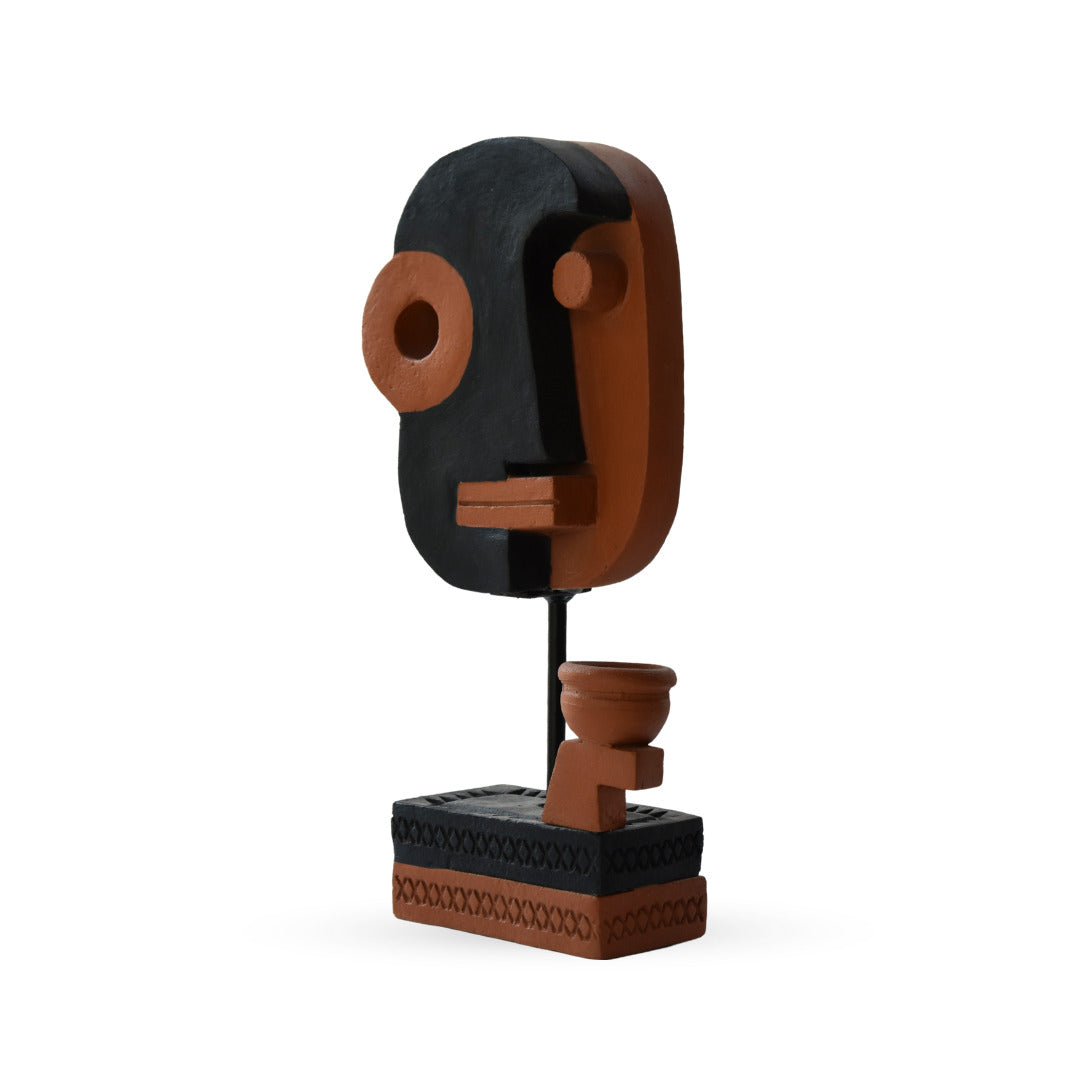 Ekon terracotta tribal sculpture handcrafted ethnic decor for modern home interiors