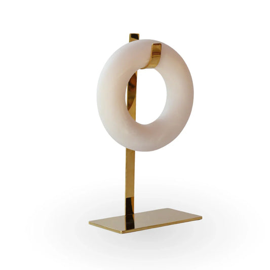 Eternal loop sculpture polyresin metal sculpture for modern home decor