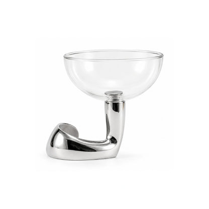 Filigri metal and glass bowl decorative centerpiece for modern home interiors