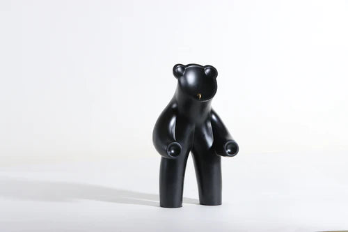 Grislie Bear Figurine-Lg Black