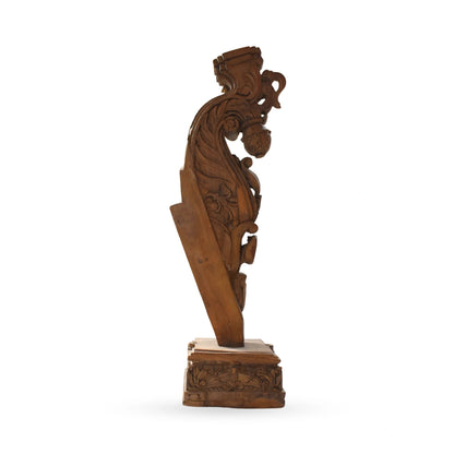 Gauhar wooden carved wall bracket decorative wall decor for modern interiors
