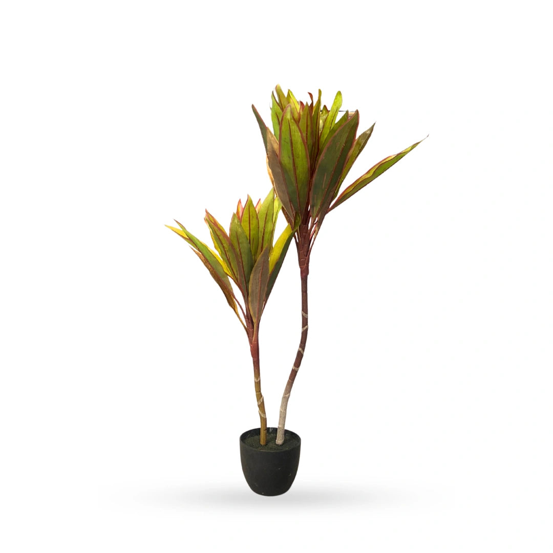 Hawaiian ti tree artificial plant tropical foliage for modern home decor