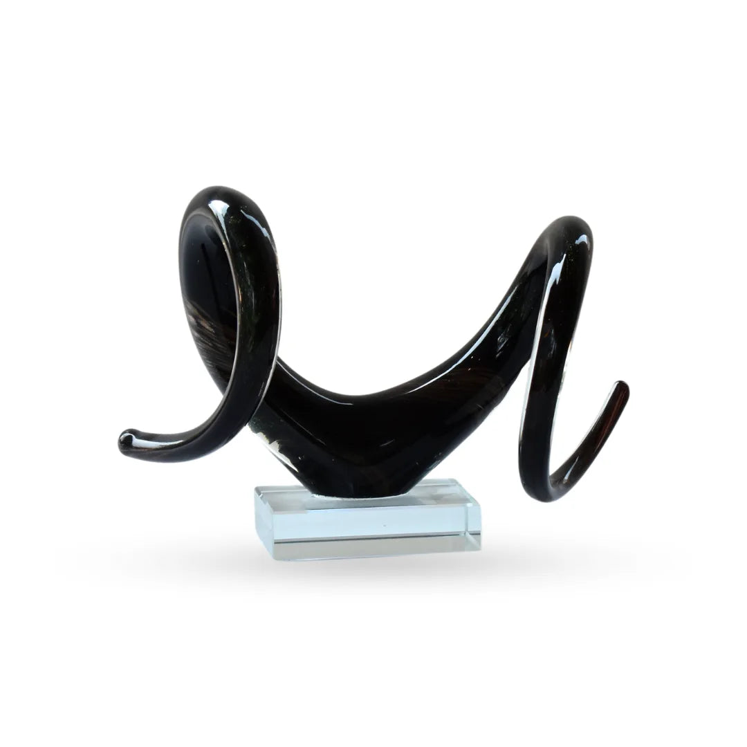Helix serpentine abstract sculpture modern table decor for home interiors