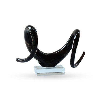 Helix serpentine abstract sculpture modern table decor for home interiors