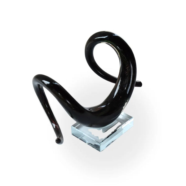 Helix Serpentine Glass Sculpture - Alternate View