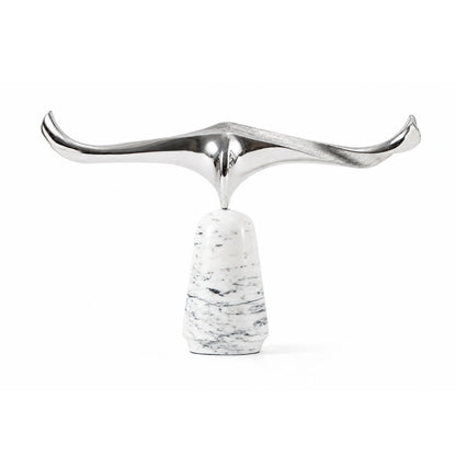 Horizon glider table decor sculptural metal accent for modern home interiors