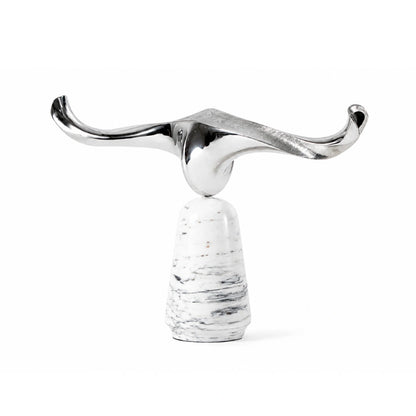 Horizon glider table decor sculptural metal accent for modern home interiors