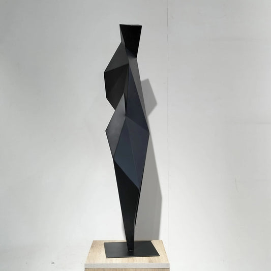 Geometric Black Sculpture