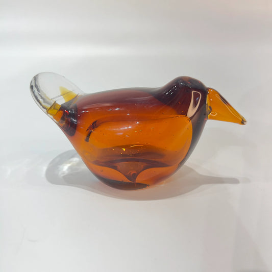 Bird Sparrow Glass Sculpture