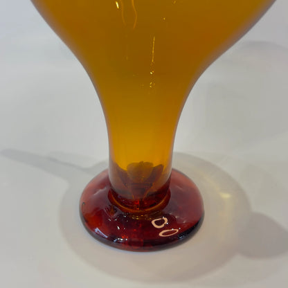 Amber Crane Glass Sculpture
