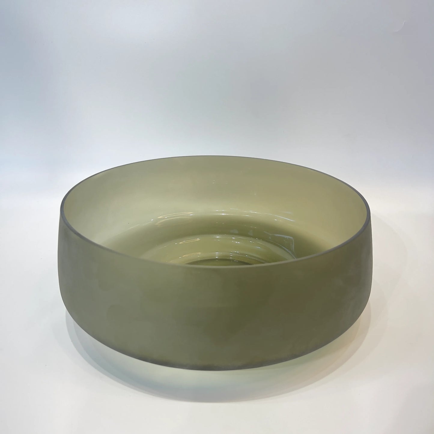 Olive Opaque Glass Bowl