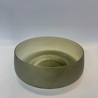Olive Opaque Glass Bowl