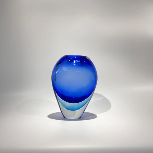 Iris Indigo Blue Glass Vase