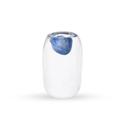 Ink glass vase contemporary decorative glass vase with suspended coloured detail