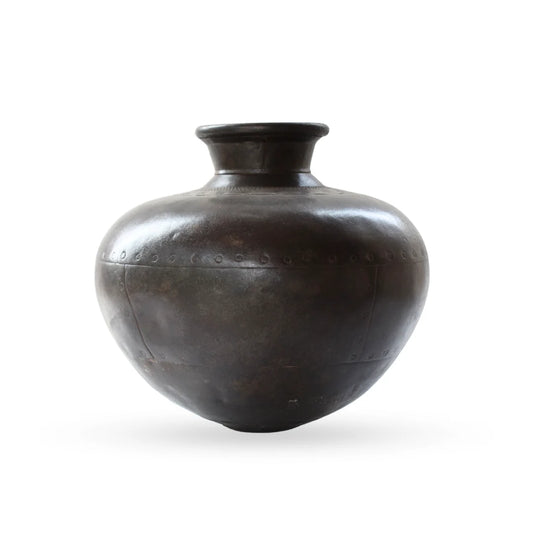 Iron pots decorative metal vessels for modern and rustic home decor