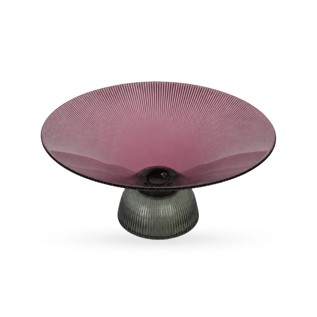 Kac glass bowl decorative pedestal bowl for modern home interiors