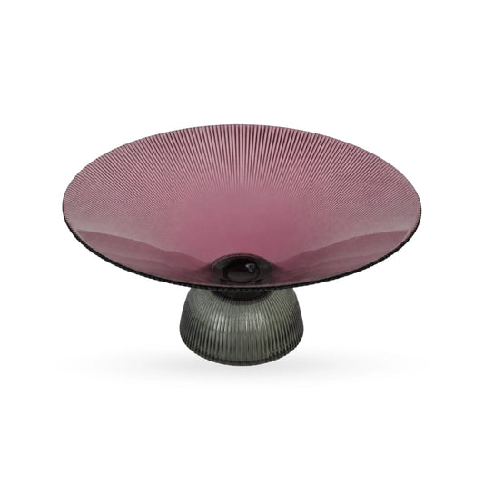 Kac glass bowl decorative pedestal bowl for modern home interiors