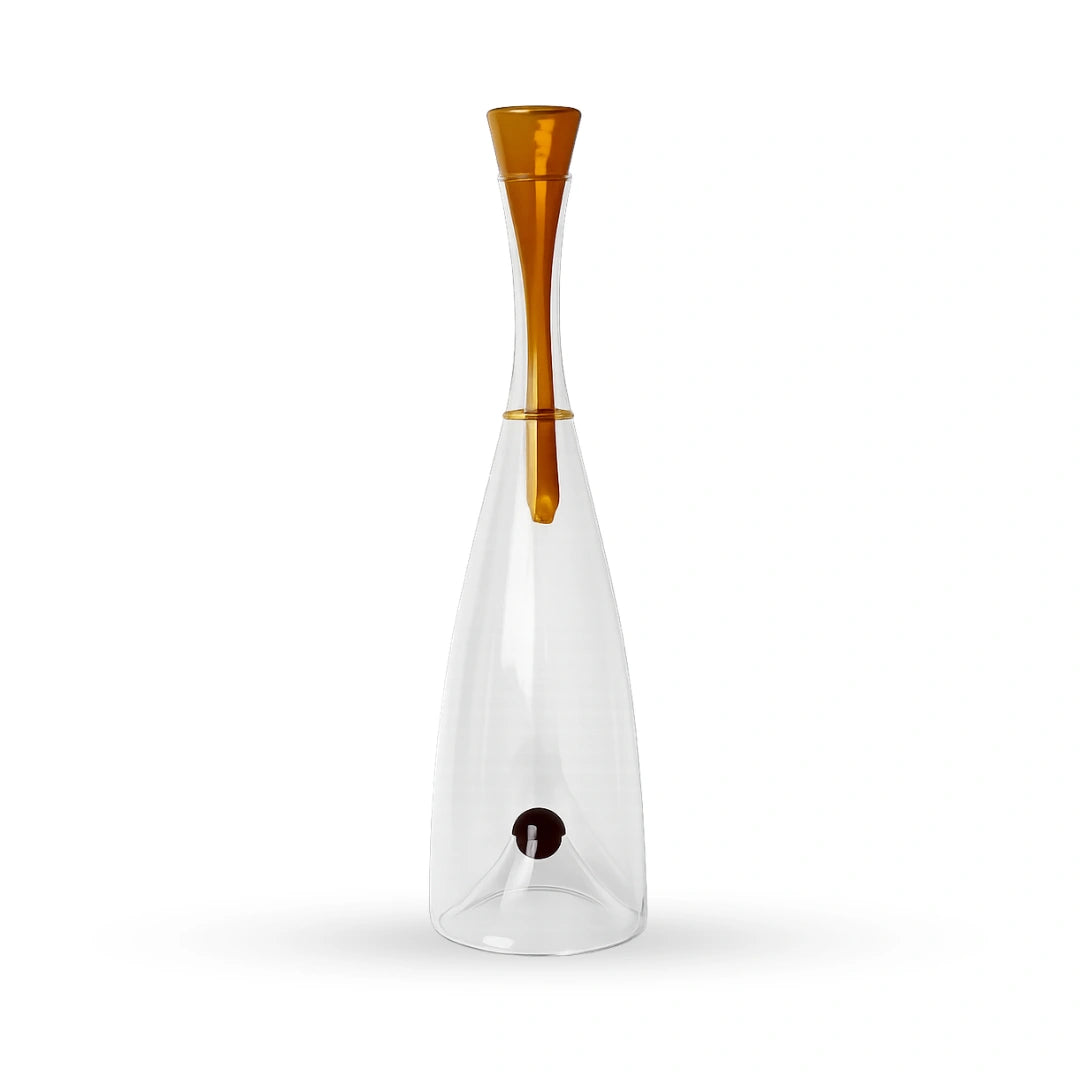 Lily floating pearl glass decanter decorative glass vessel for modern home interiors