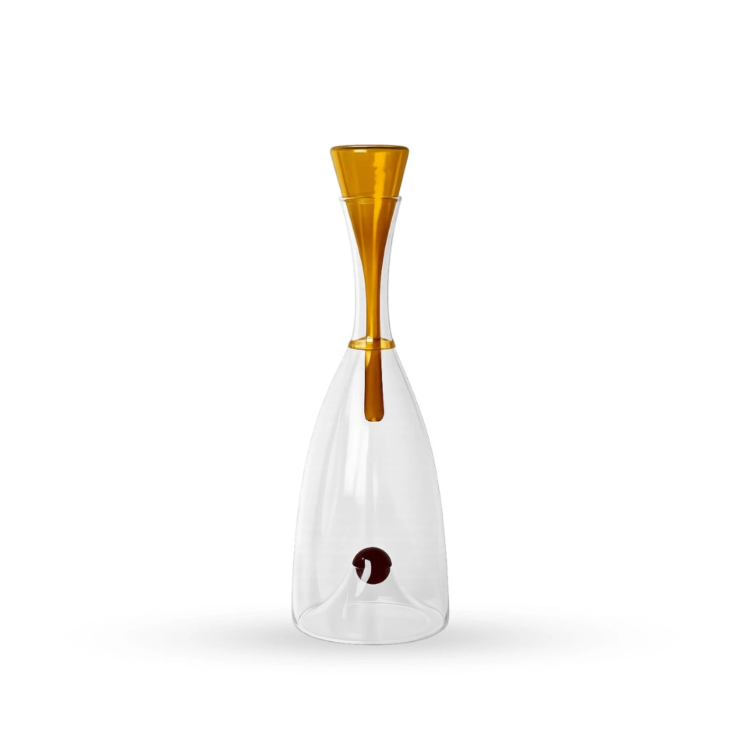 Lily floating pearl glass decanter decorative glass vessel for modern home interiors