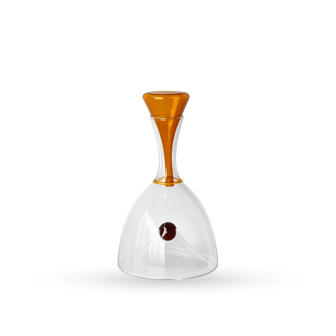 Lily floating pearl glass decanter decorative glass vessel for modern home interiors