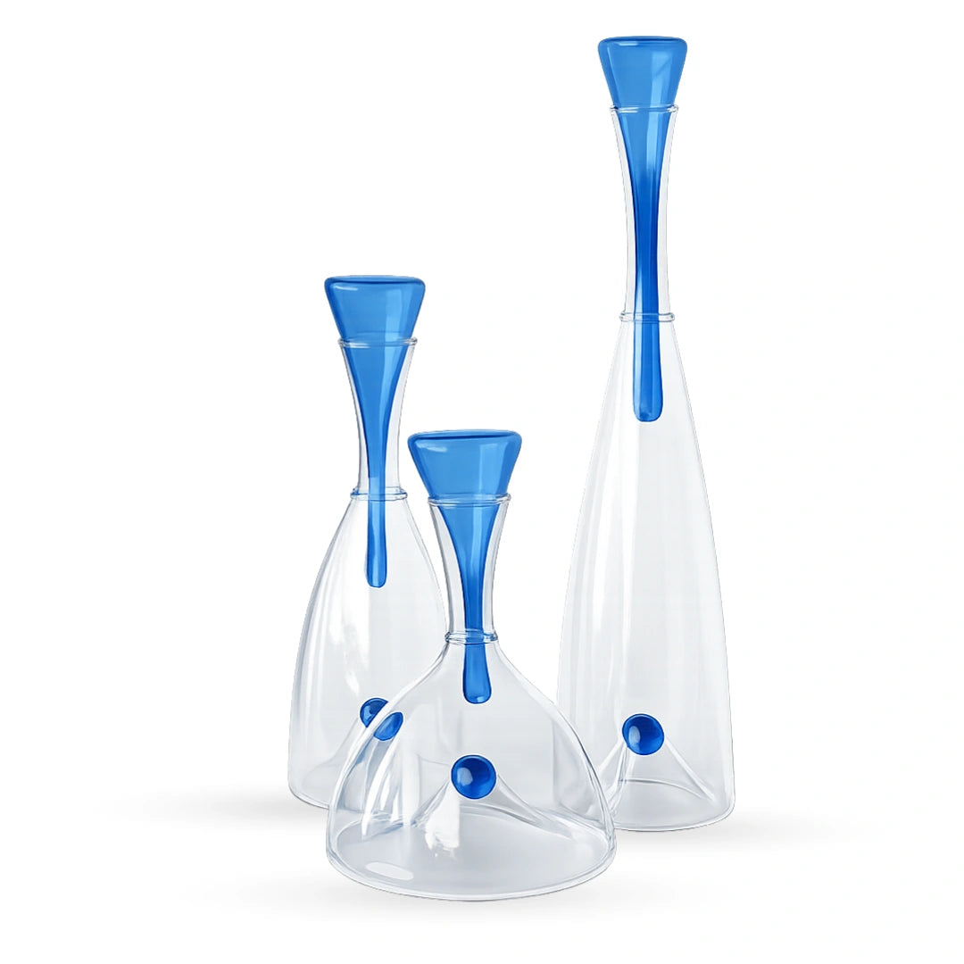 Lily floating pearl glass decanter decorative glass vessel for modern home interiors