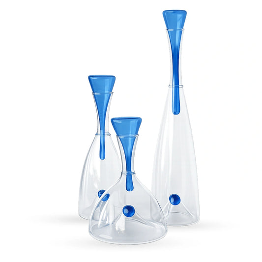 Lily floating pearl glass decanter decorative glass vessel for modern home interiors