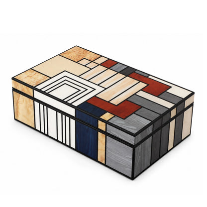 Linear storage box with piano polish finish for stylish storage and decor display