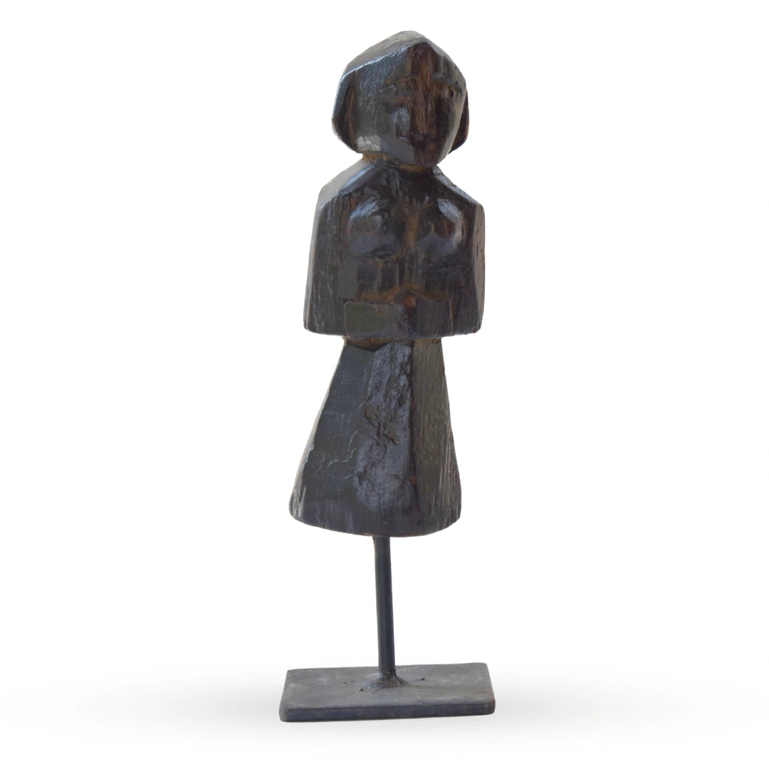 Maraka wooden doll handcrafted tribal sculpture decor for modern home interiors