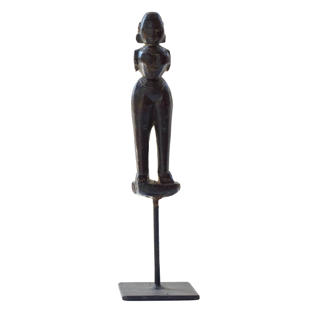 Mathi wooden doll handcrafted tribal sculpture decor for modern home interiors