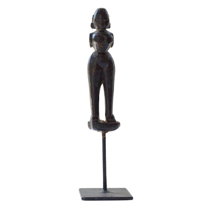 Mathi wooden doll handcrafted tribal sculpture decor for modern home interiors