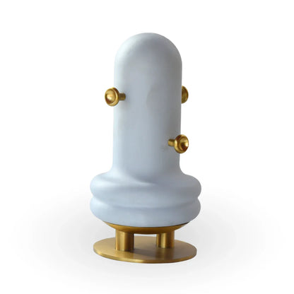 Millo sculpture white gold metal clay table decor for modern home decor