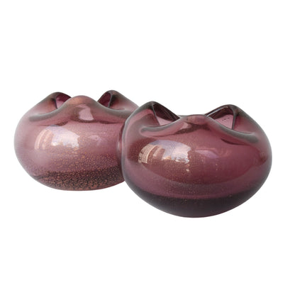 Molten glass bowl decorative art glass centerpiece for modern home interiors