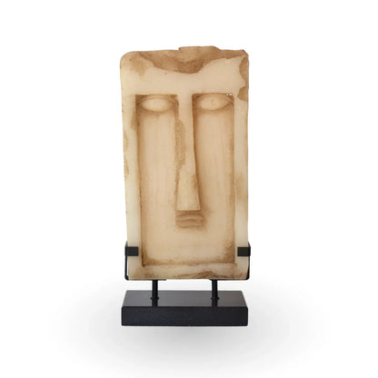 Monolith face table decor polyresin metal luxury table decor for modern home decor