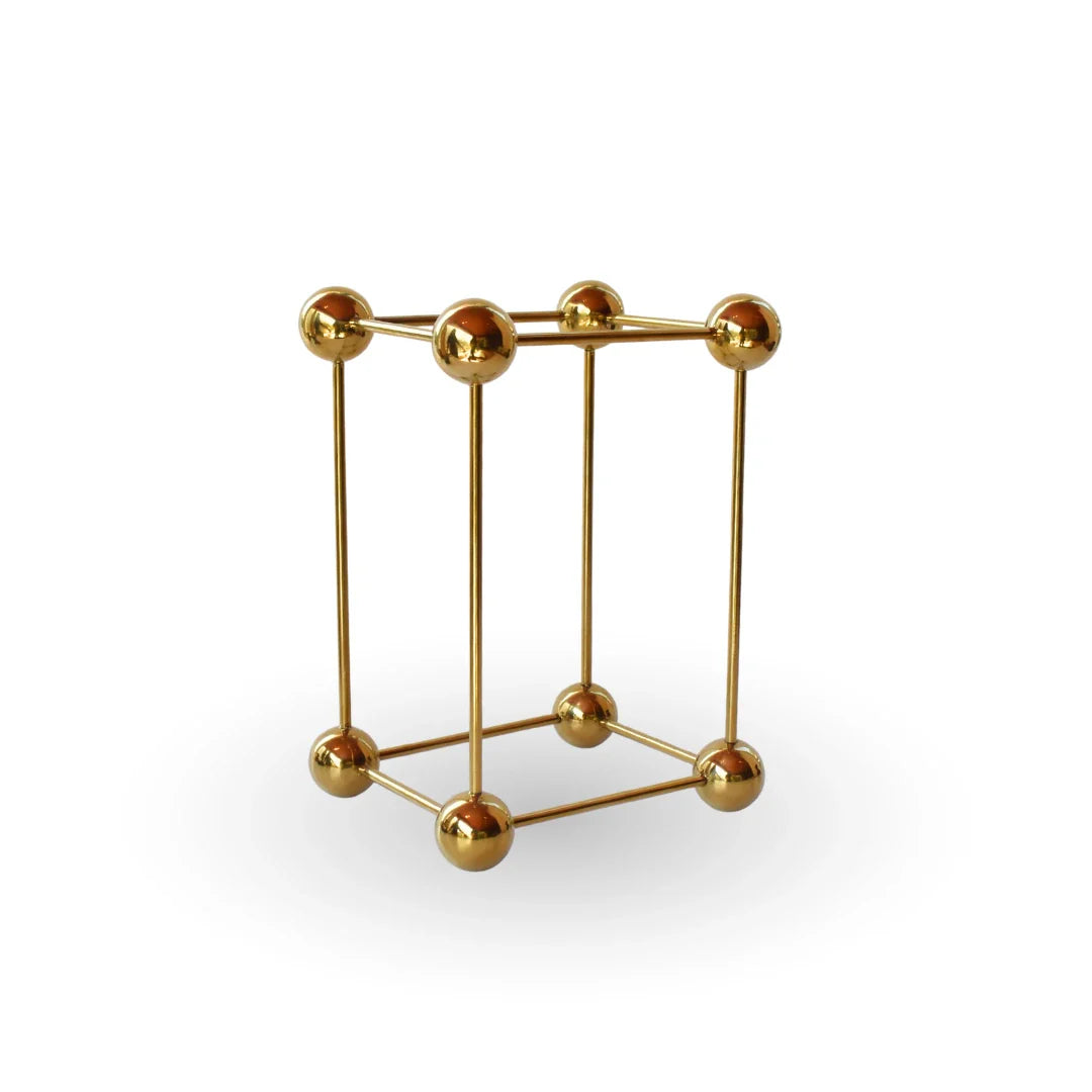 Nexa golden lattice showpiece small metal luxury table decor for modern home decor
