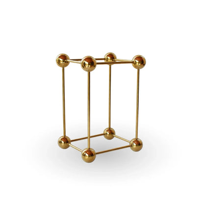 Nexa golden lattice showpiece small metal luxury table decor for modern home decor