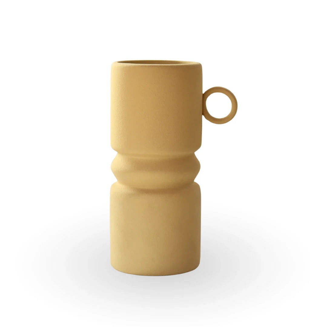 Ochre dust decorative vase ceramic modern vase for contemporary home decor