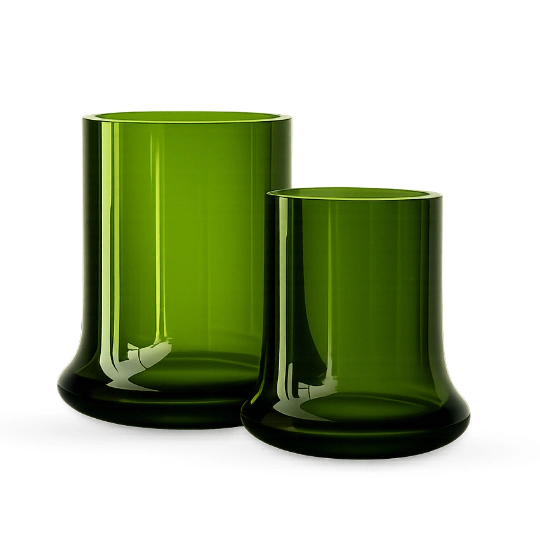 Olivine glass vase green decorative vase for modern home interiors