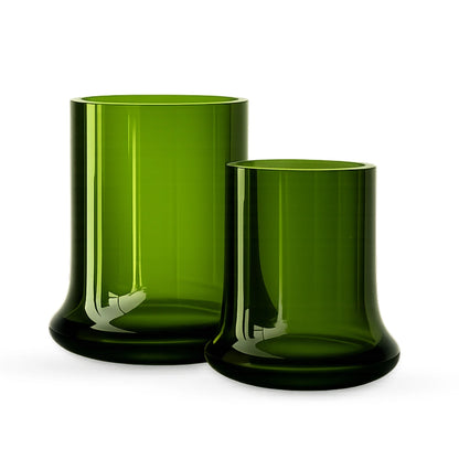 Olivine glass vase green decorative vase for modern home interiors