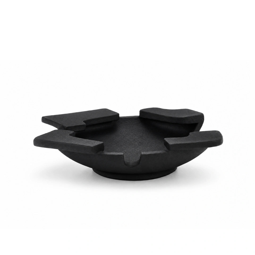 Origami decorative tray in matte black for contemporary home interiors