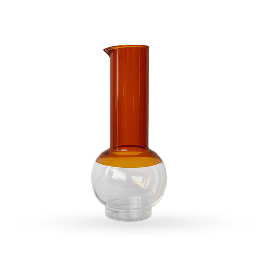 Orla glass vase contemporary decorative vase with amber glass accent for modern interiors