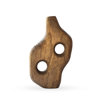 Orren organic form wooden vase sculptural table decor for modern home interiors
