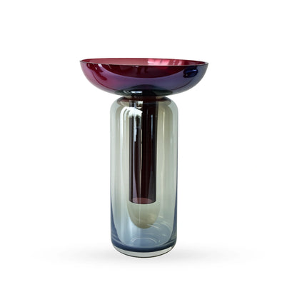 Petal detachable bowl glass vase contemporary decorative glass accent for modern interiors